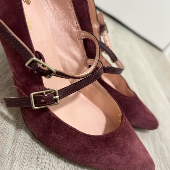 kate spade New York Elpetha Red Chestnut Suede Mary Jane Pumps 6.5M - Picture 7 of 10
